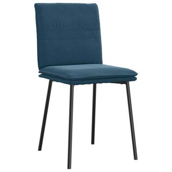 Esszimmerstühle 4 Stk. Blau Samt