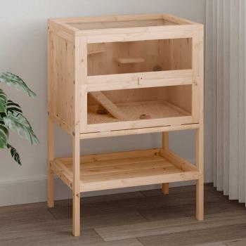Hamsterkäfig 55 x 40 x 80 cm Massivholz Tanne