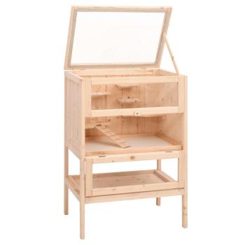 Hamsterkäfig 55 x 40 x 80 cm Massivholz Tanne
