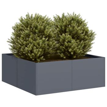 ARDEBO.de - Pflanzkübel Anthrazit 80x80x30 cm Stahl