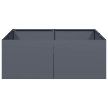 Pflanzkübel Anthrazit 80x80x30 cm Stahl