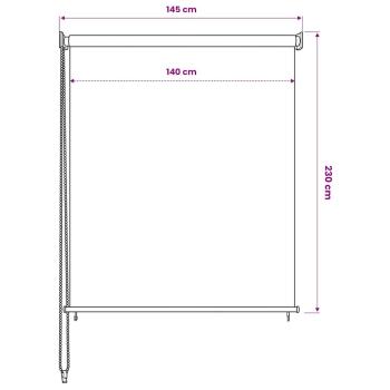 Außenrollo 145 (B)x230 (H) cm Anthrazit