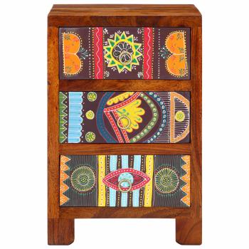 Nachttisch 40x40x60 cm Massivholz Akazie