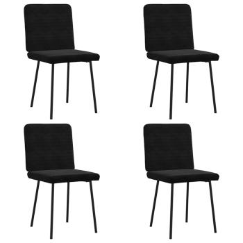 ARDEBO.de - Esszimmerstühle 4 Stk. Schwarz Samt