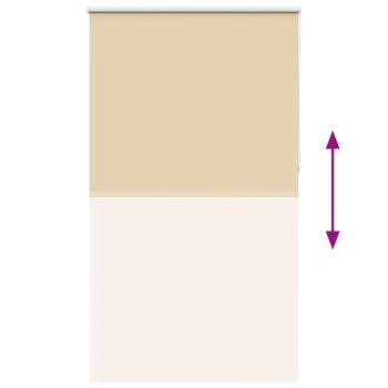 Verdunkelungsrollo Beige 140x230 cm Stoffbreite 136,6 cm