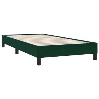 Boxspringbett ohne Matratze Dunkelgrün 80x210 cm Samt