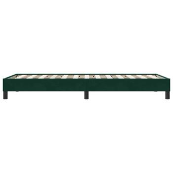 Boxspringbett ohne Matratze Dunkelgrün 80x210 cm Samt