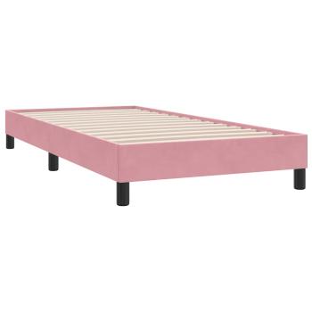 Boxspringbett ohne Matratze Rosa 90x210 cm Samt