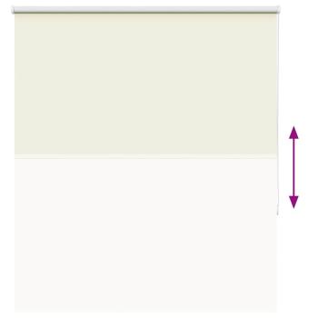 Verdunkelungsrollo Cremeweiß 130x130cm Stoffbreite 126,6cm
