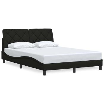 Bettgestell ohne Matratze Schwarz 120x200 cm Stoff