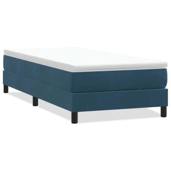 Boxspringbett ohne Matratze Dunkelblau 100x220 cm Samt