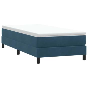 Boxspringbett ohne Matratze Dunkelblau 100x220 cm Samt
