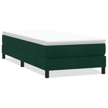 Boxspringbett ohne Matratze Dunkelgrün 80x220 cm Samt