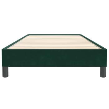 Boxspringbett ohne Matratze Dunkelgrün 80x220 cm Samt