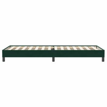 Boxspringbett ohne Matratze Dunkelgrün 80x220 cm Samt