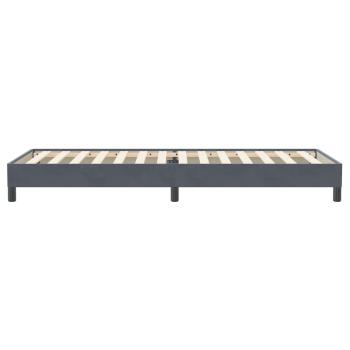 Boxspringbett ohne Matratze Dunkelgrau 80x220 cm Samt