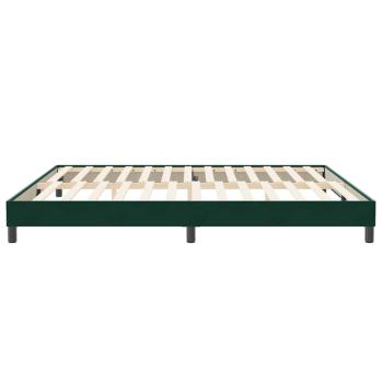 Boxspringbett ohne Matratze Dunkelgrün 200x210 cm Samt