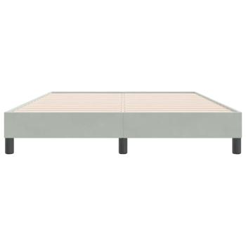 Boxspringbett ohne Matratze Hellgrau 140x220 cm Samt
