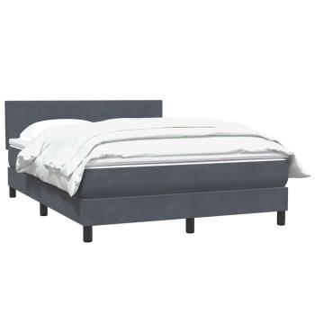 Boxspringbett mit Matratze Dunkelgrau 160x210 cm Samt