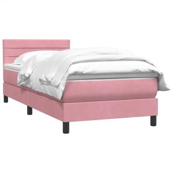 Boxspringbett mit Matratze Rosa 80x220 cm Samt