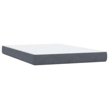 Boxspringbett mit Matratze Dunkelgrau 160x210 cm Samt