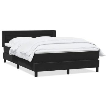 Boxspringbett mit Matratze Schwarz 160x210 cm Samt