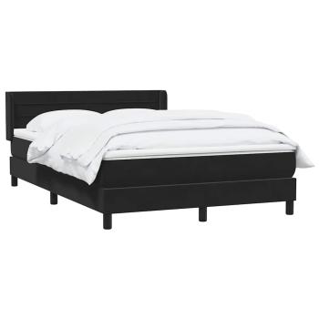 Boxspringbett mit Matratze Schwarz 160x210 cm Samt