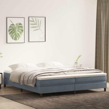 ARDEBO.de - Boxspringbett ohne Matratze Dunkelgrau 200x220 cm Samt