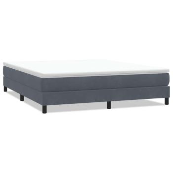 Boxspringbett ohne Matratze Dunkelgrau 180x220 cm Samt