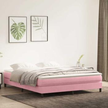 ARDEBO.de - Boxspringbett ohne Matratze Rosa 180x220 cm Samt