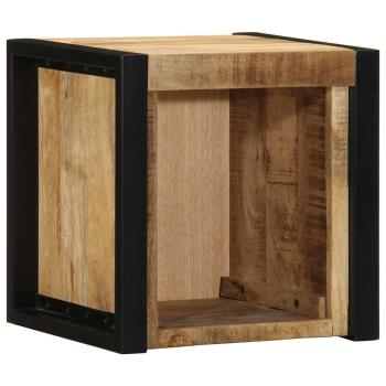 Nachttisch 40x35x40 cm Raues Mango-Massivholz