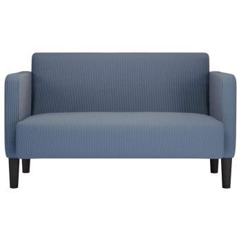 Zweisitzer-Sofa Blau 109 cm Cordstoff