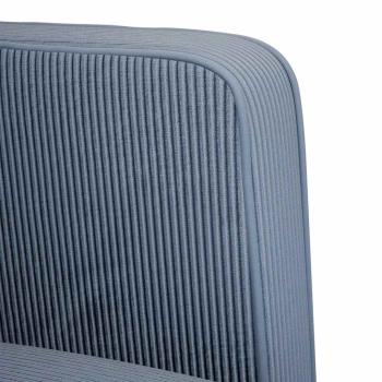 Zweisitzer-Sofa Blau 109 cm Cordstoff