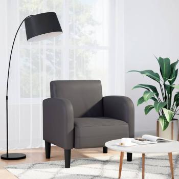 ARDEBO.de - Sessel mit Armlehnen Grau 54 cm Kunstleder