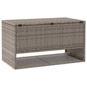 Outdoor-Kissenbox Grau 100x55x55,5 cm Poly Rattan