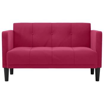 Zweisitzer-Sofa Weinrot 111 cm Samt