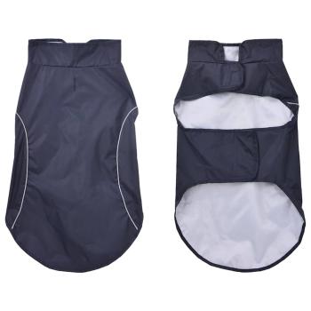 Hunde Regenmantel mit Reflexstreifen Polyester Marineblau L