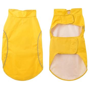 Hunde Regenmantel mit Reflexstreifen Polyester Gelb L