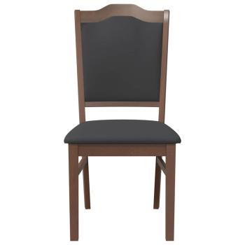 Esszimmerst?hle mit Kissen 2 Stk. Braun Massivholz Gummibaum