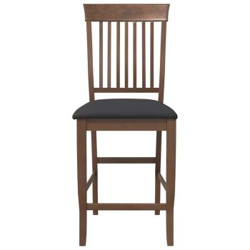 Barhocker mit Kissen 2 Stk. Braun Massivholz Gummibaum