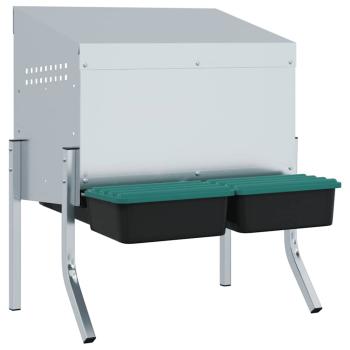 Hühner-Nistkasten 2 Fächer mit Beinen Verzinkter Stahl