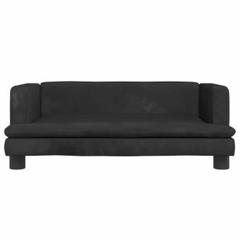 Hundebett Schwarz 80x45x30 cm Samt
