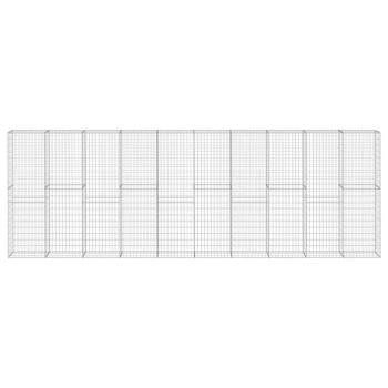Gabionenwand mit Abdeckung Verzinkter Stahl 600×30×200 cm