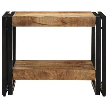 Couchtisch 50x50x38 cm Raues Massivholz Mango