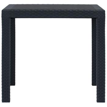 Gartentisch Anthrazit 79x79x72 cm Kunststoff Rattan-Optik