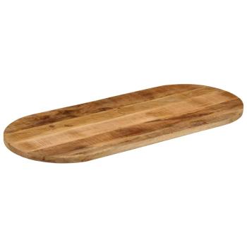 Tischplatte 110x40x3,8 cm Oval Raues Massives Mangoholz