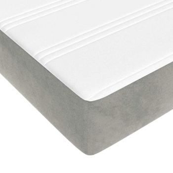 Taschenfederkernmatratze Mittel Hellgrau 120x220x20 cm Samt