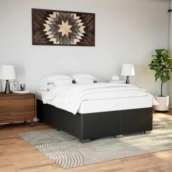 ARDEBO.de - Bettgestell ohne Matratze Schwarz 137x190 cm Kunstleder