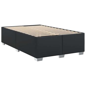 Bettgestell ohne Matratze Schwarz 137x190 cm Kunstleder