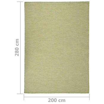 Outdoor-Teppich Flachgewebe 200x280 cm Gr?n
